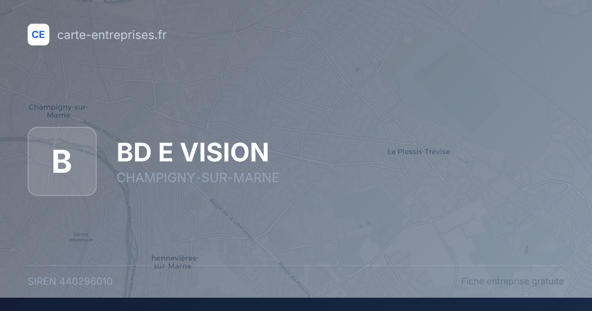 BD E VISION — 440296010 — fiche entreprise