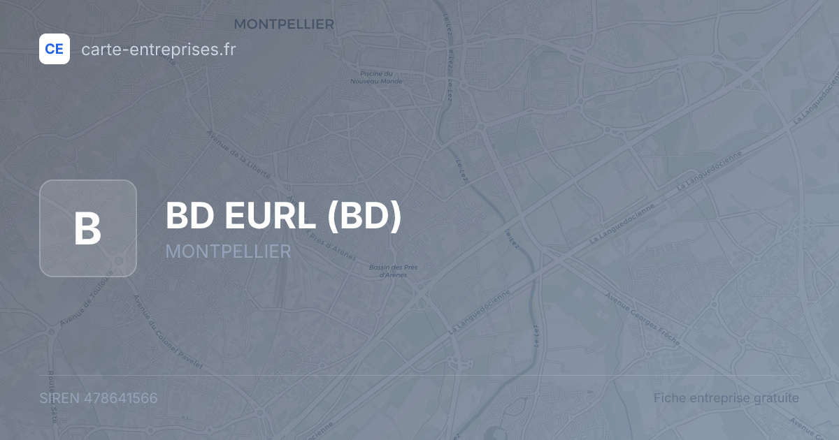 BD EURL (BD) — 478641566 — fiche entreprise