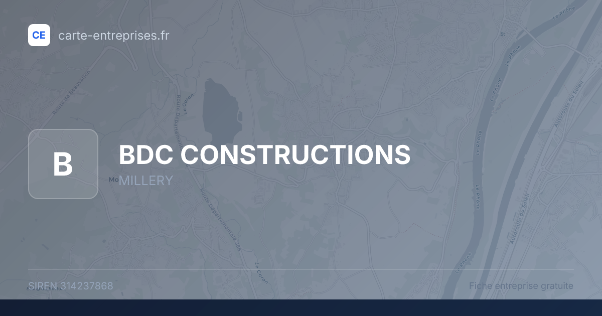 BDC CONSTRUCTIONS — 314237868 — fiche entreprise