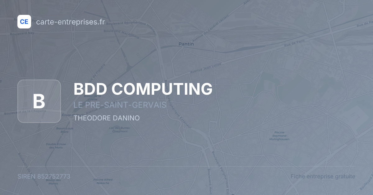 BDD COMPUTING — 852752773 — fiche entreprise