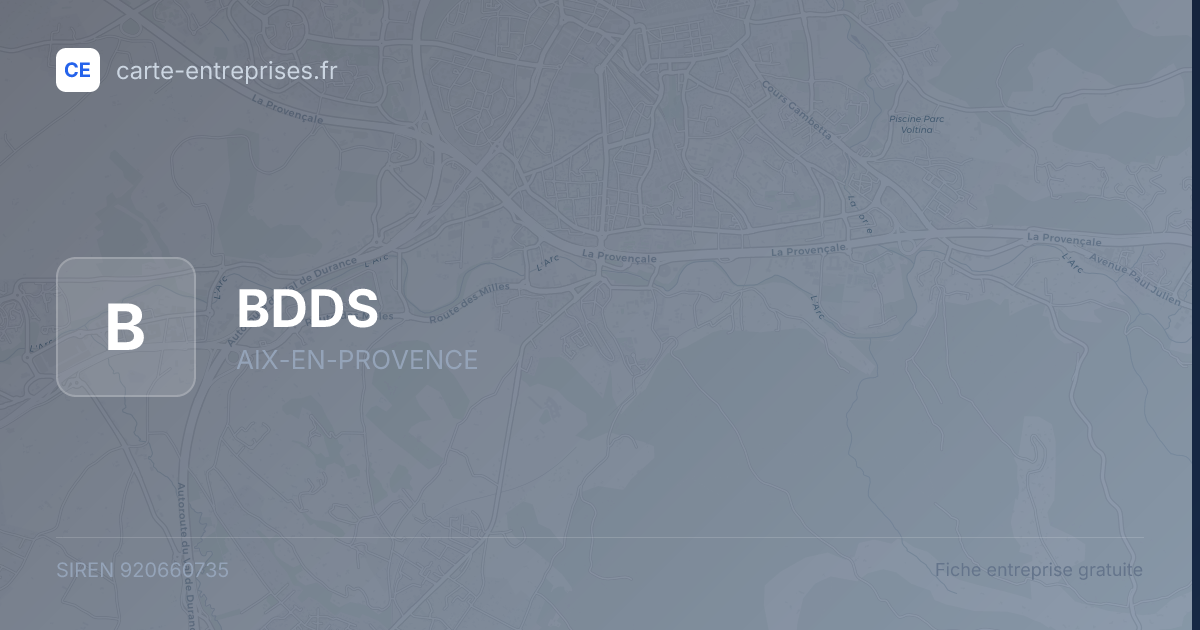 BDDS — 920660735 — fiche entreprise