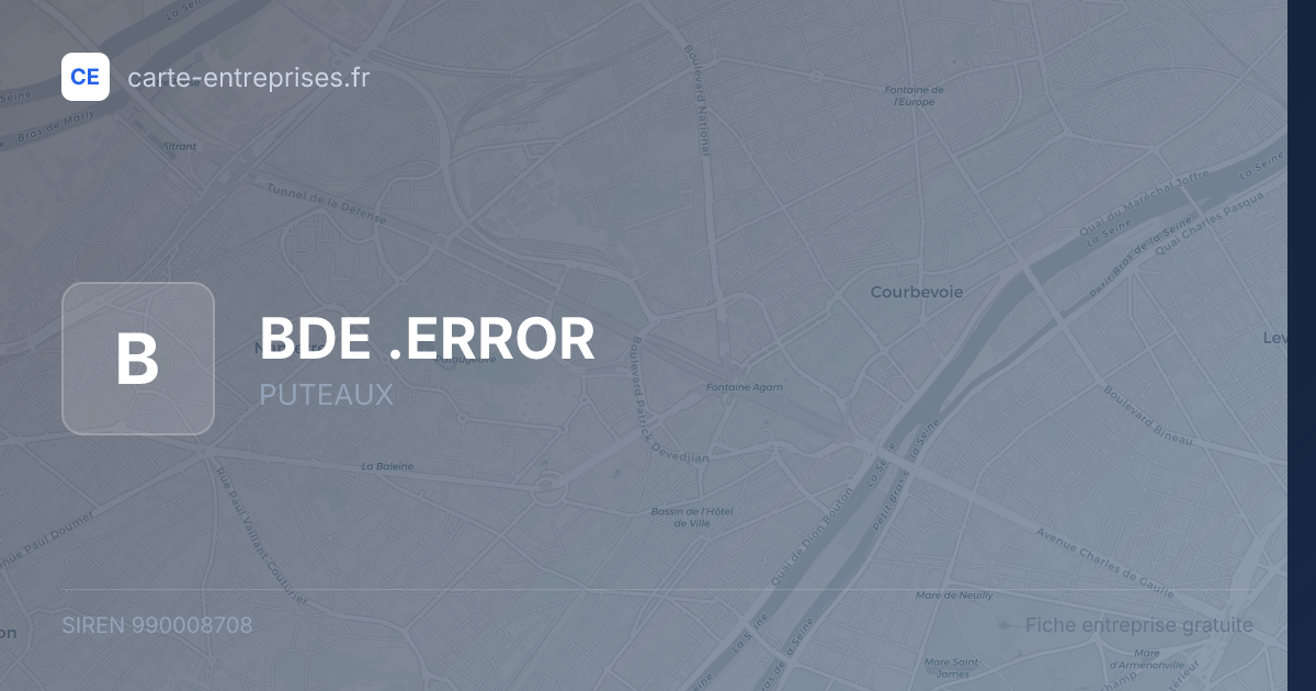 BDE .ERROR — 990008708 — fiche entreprise