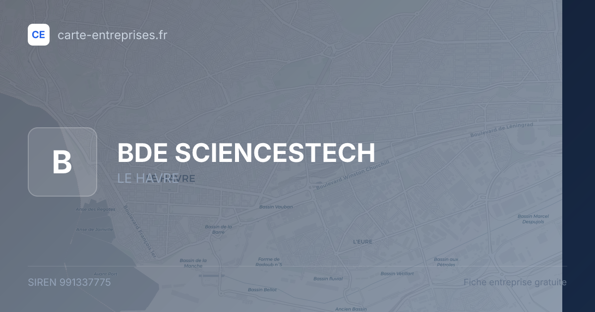 BDE SCIENCESTECH — 991337775 — fiche entreprise