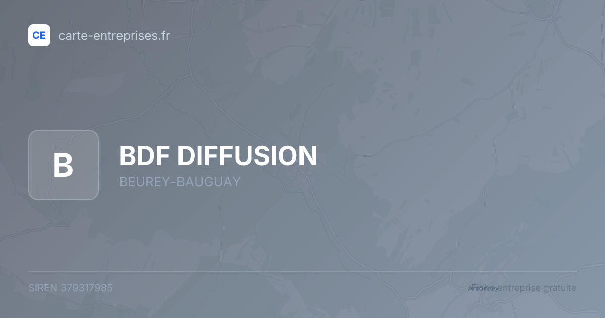 BDF DIFFUSION — 379317985 — fiche entreprise