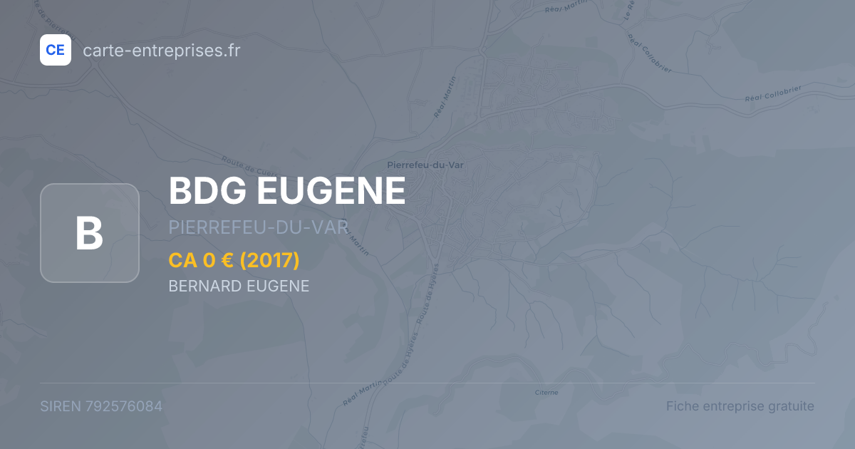 BDG EUGENE — 792576084 — fiche entreprise
