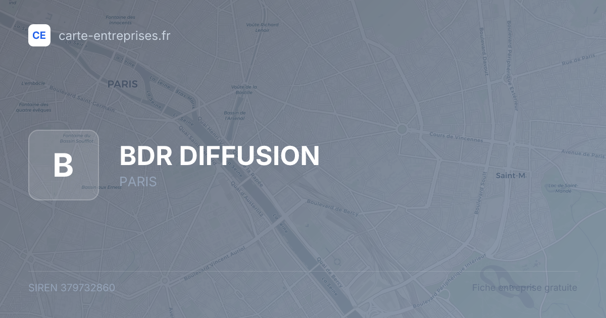 BDR DIFFUSION — 379732860 — fiche entreprise