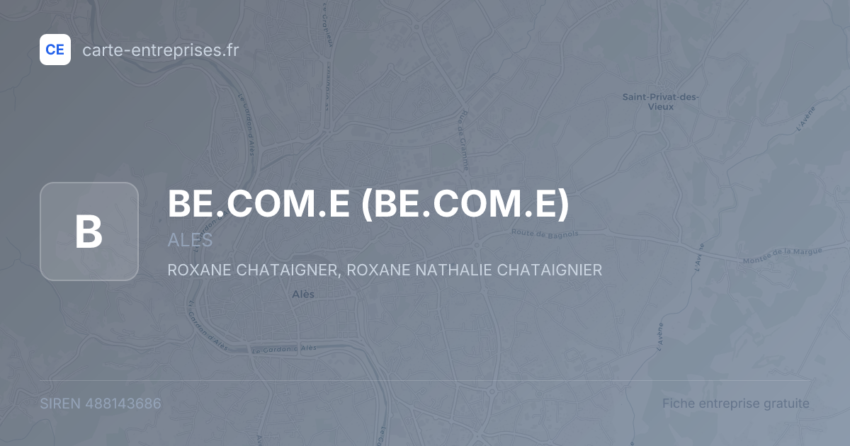 BE.COM.E — 488143686 — fiche entreprise
