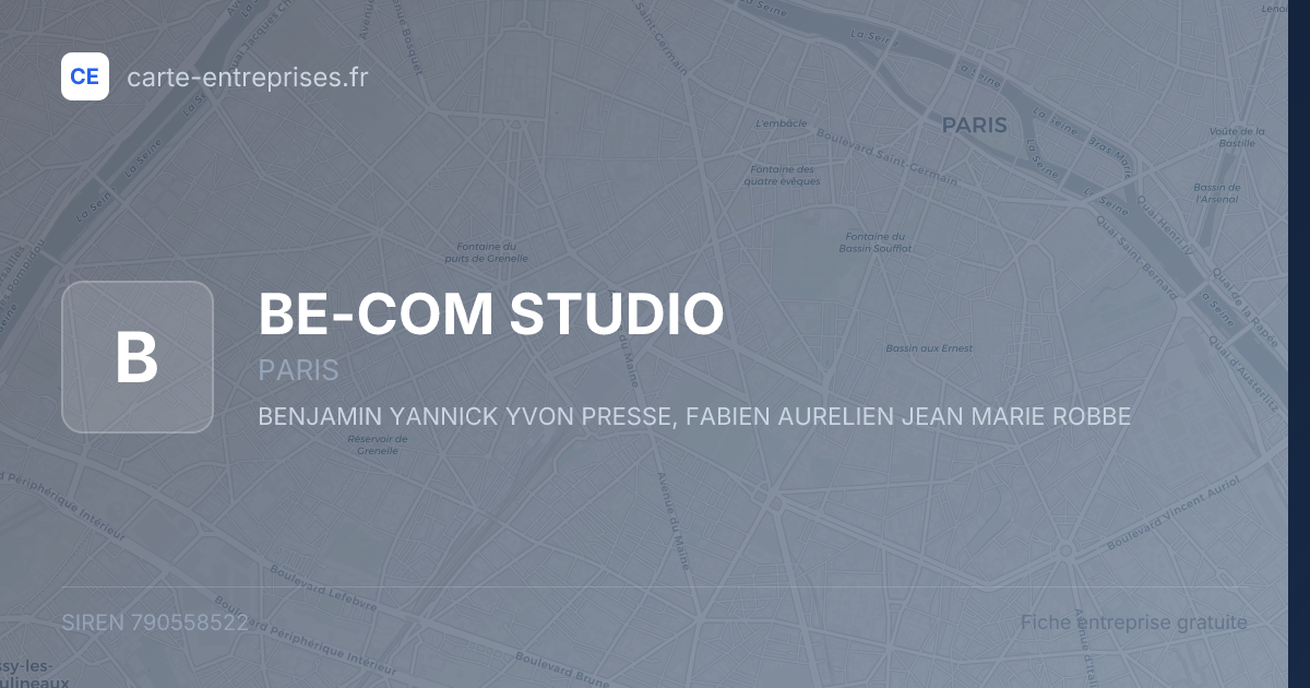 BE-COM STUDIO — 790558522 — fiche entreprise