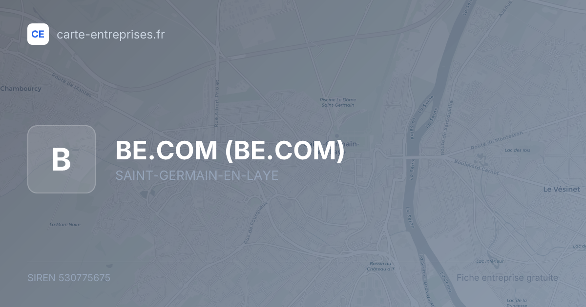 BE.COM — 530775675 — fiche entreprise