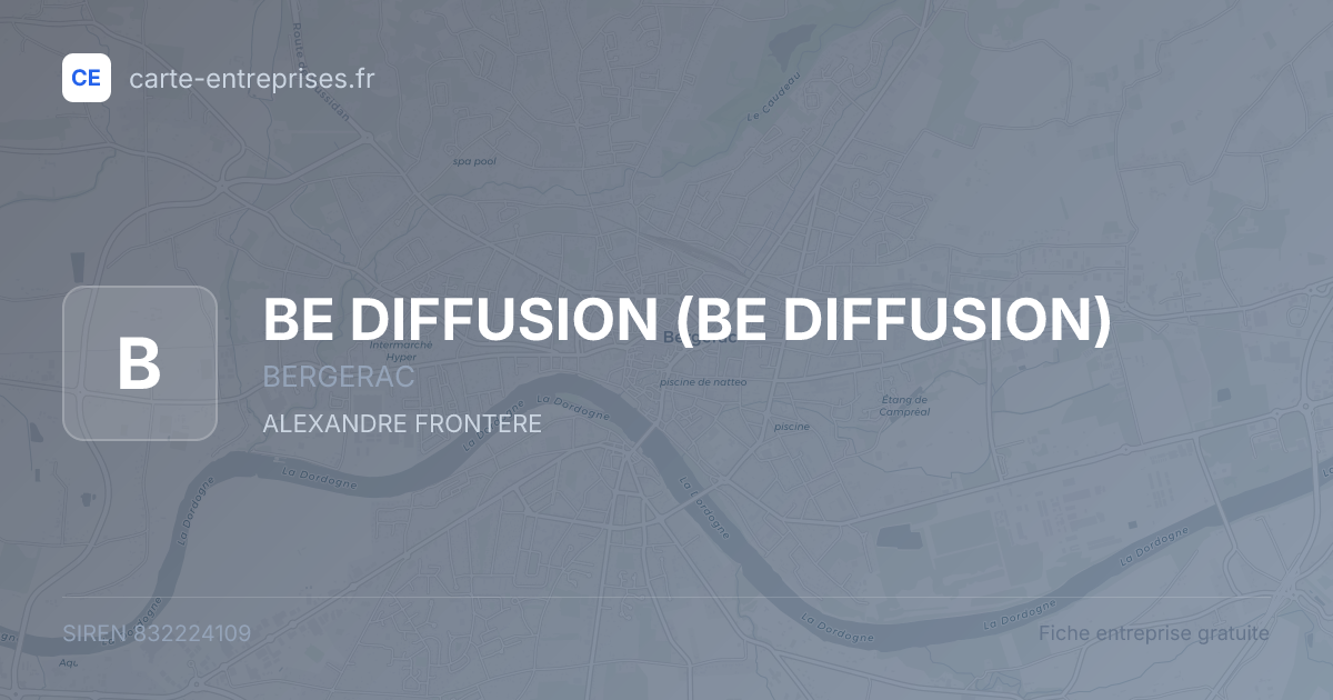 BE DIFFUSION — 832224109 — fiche entreprise