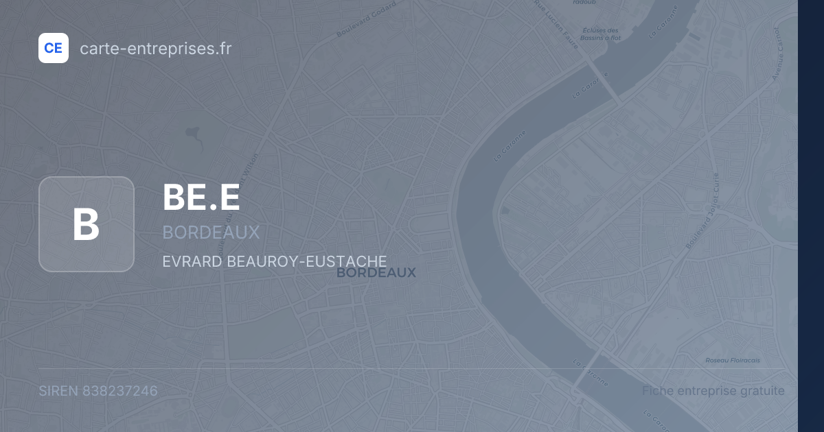 BE.E — 838237246 — fiche entreprise