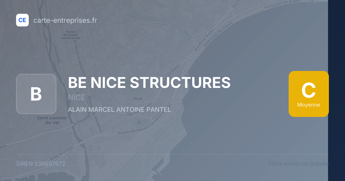 BE NICE STRUCTURES — 539697672 — fiche entreprise