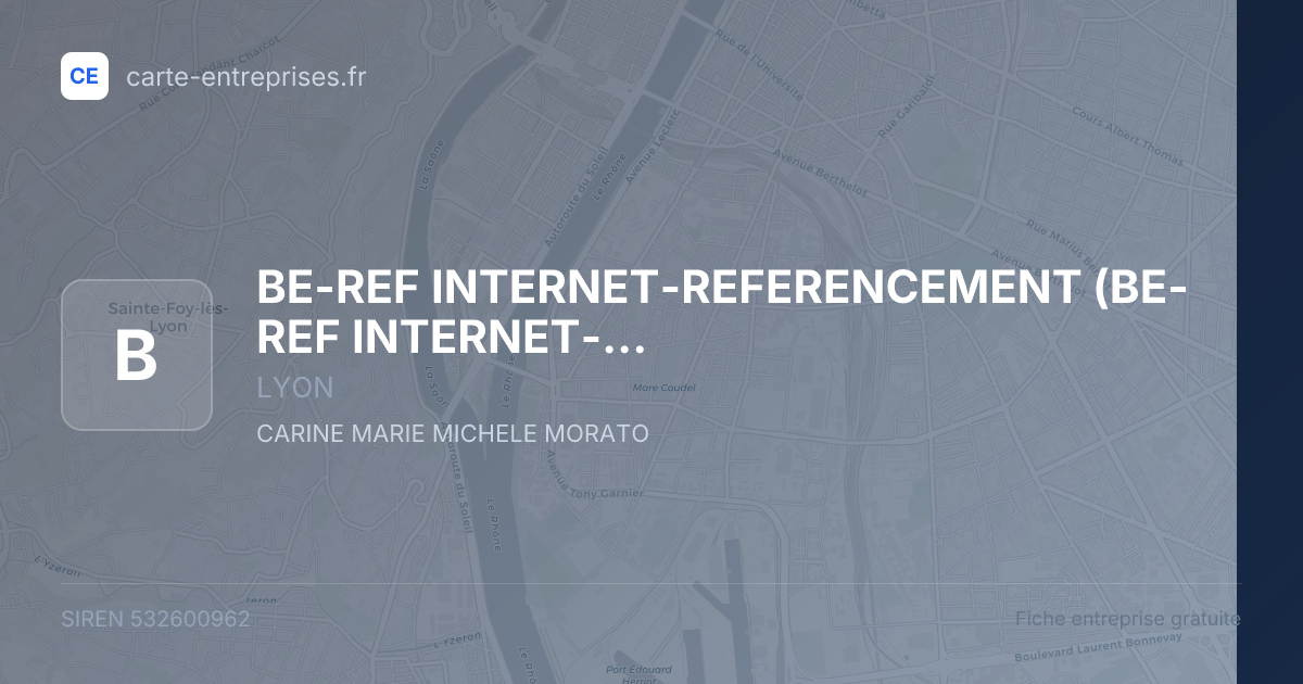 BE-REF INTERNET-REFERENCEMENT (BE-REF INTERNET-REFERENCEMENT) (BE-REF) — 532600962 — fiche entreprise