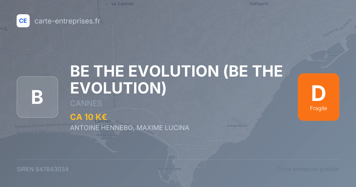 BE THE EVOLUTION — 847843034 — fiche entreprise