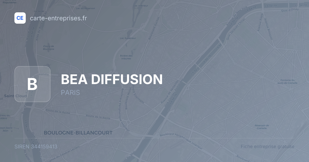 BEA DIFFUSION — 344159413 — fiche entreprise