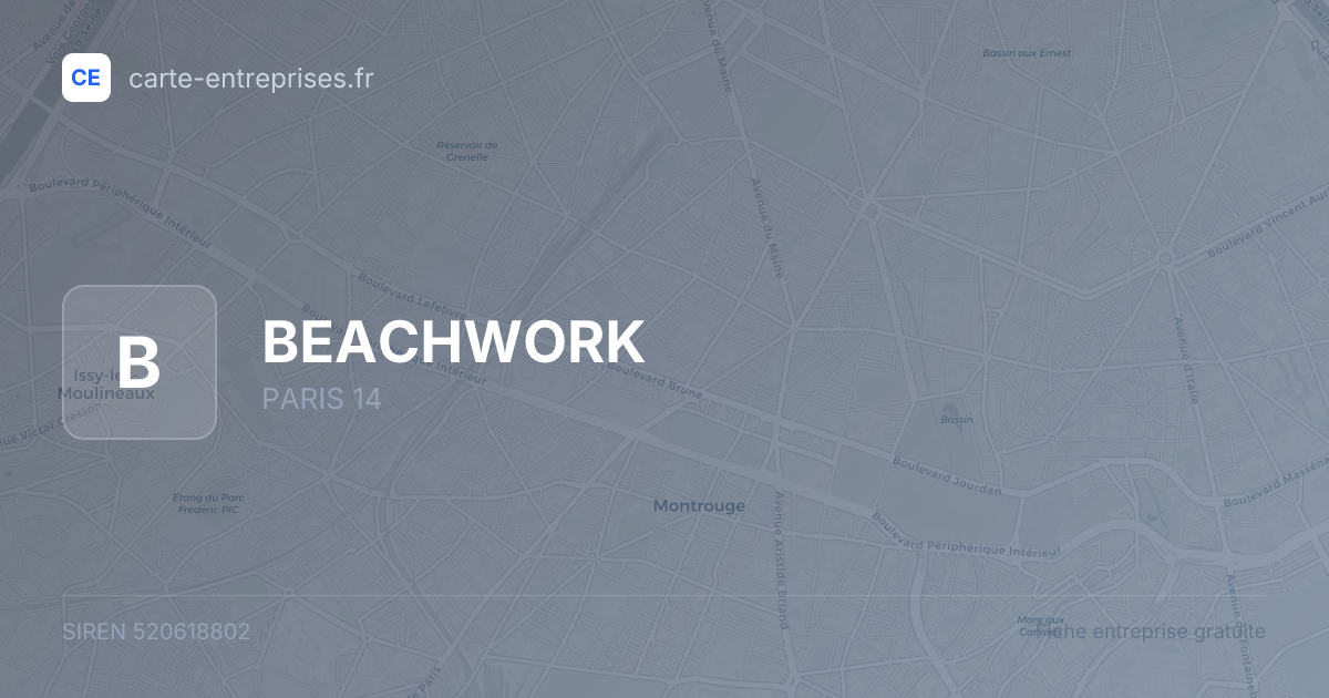 BEACHWORK — 520618802 — fiche entreprise