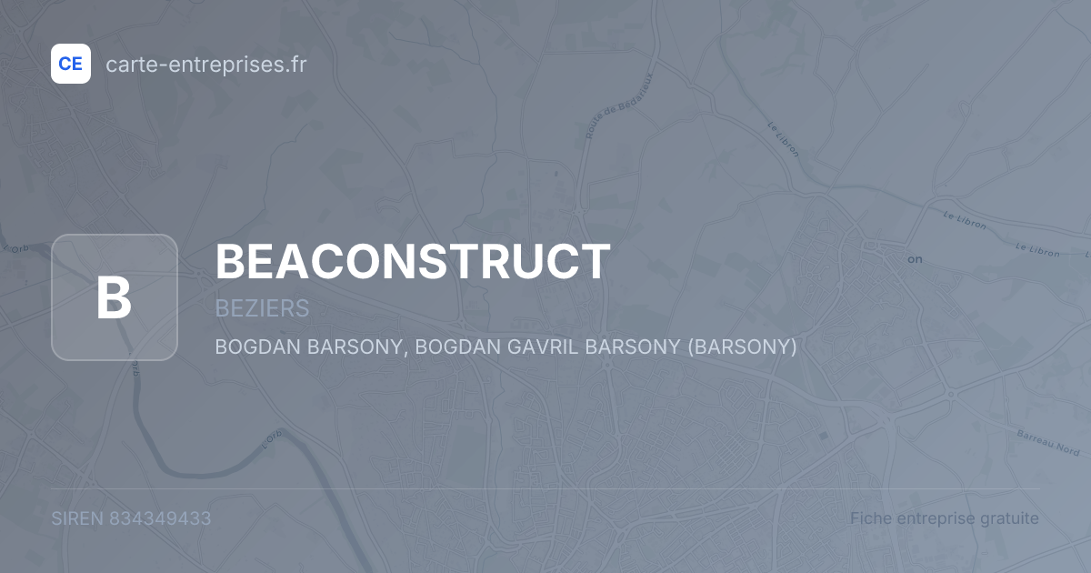 BEACONSTRUCT — 834349433 — fiche entreprise