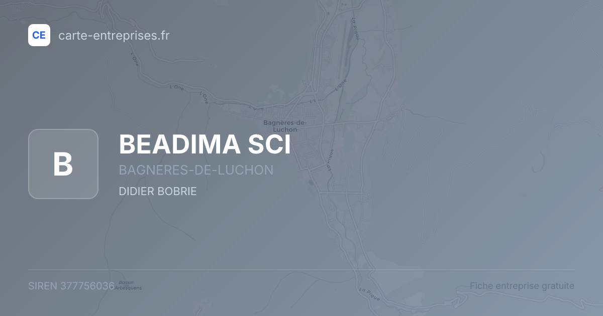 BEADIMA SCI — 377756036 — fiche entreprise