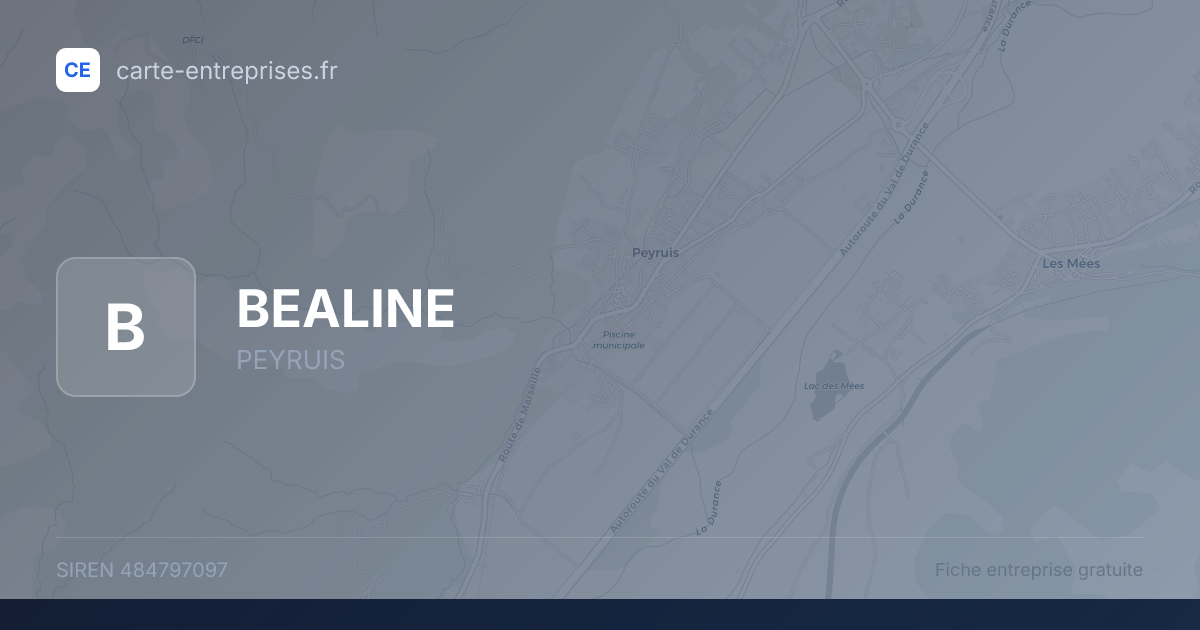 BEALINE — 484797097 — fiche entreprise