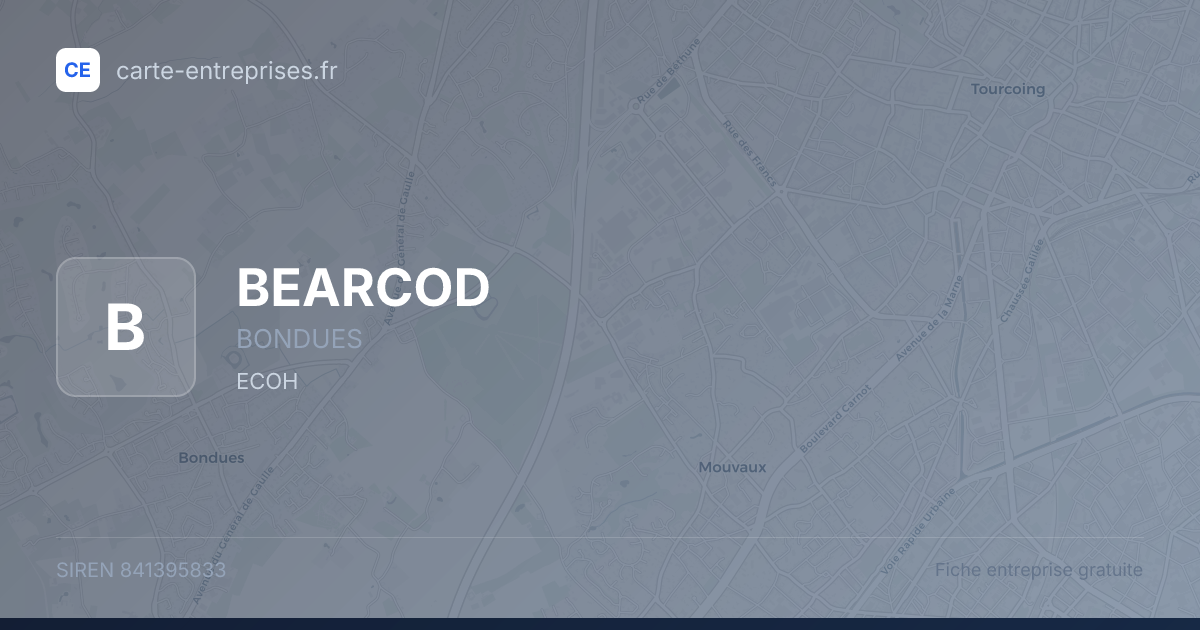 BEARCOD — 841395833 — fiche entreprise