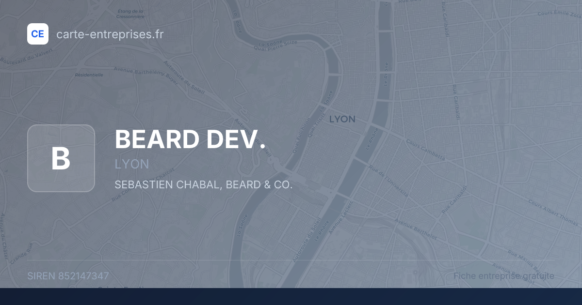 BEARD DEV. — 852147347 — fiche entreprise