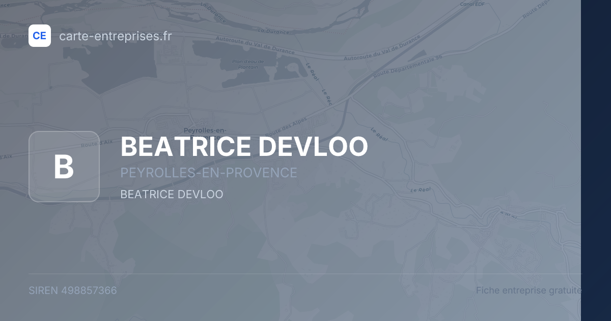 BEATRICE DEVLOO — 498857366 — fiche entreprise