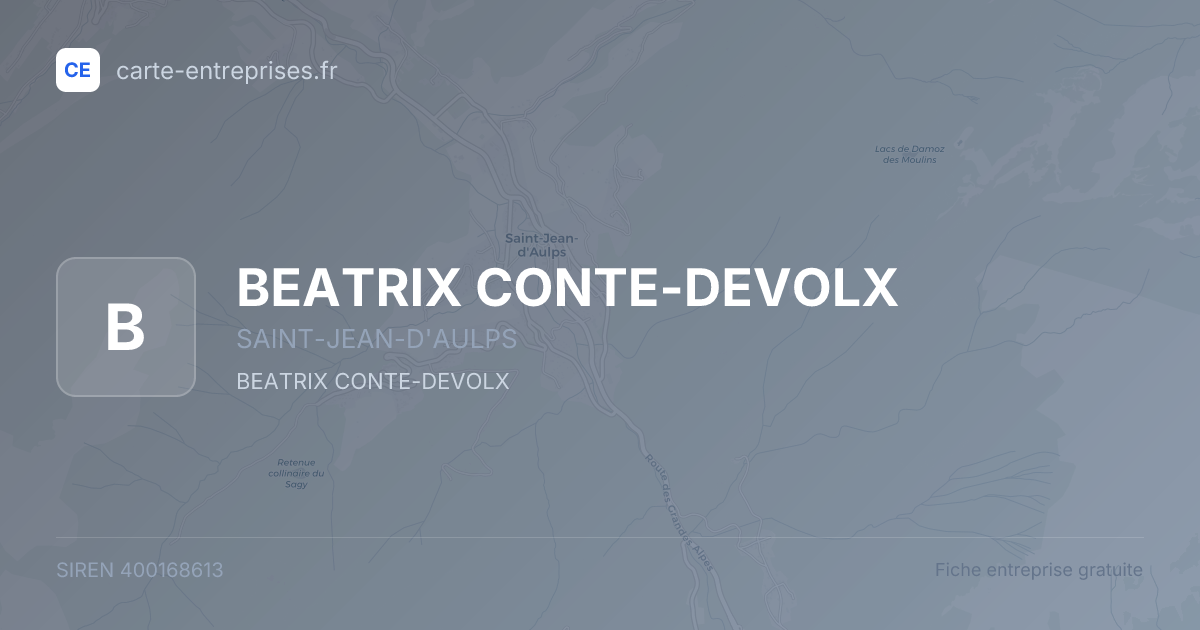 BEATRIX CONTE-DEVOLX — 400168613 — fiche entreprise