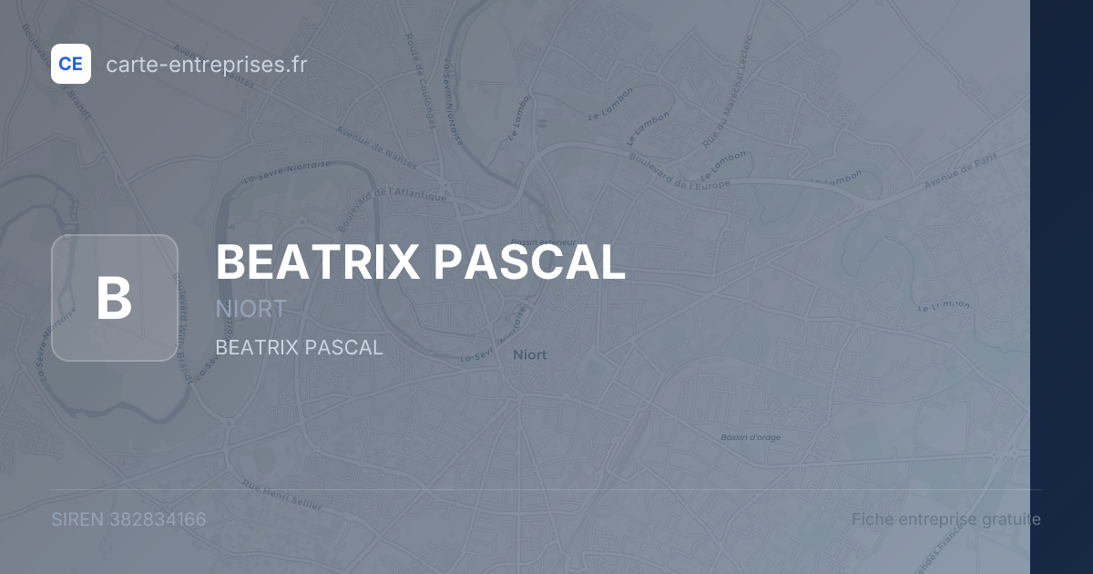 BEATRIX PASCAL — 382834166 — fiche entreprise