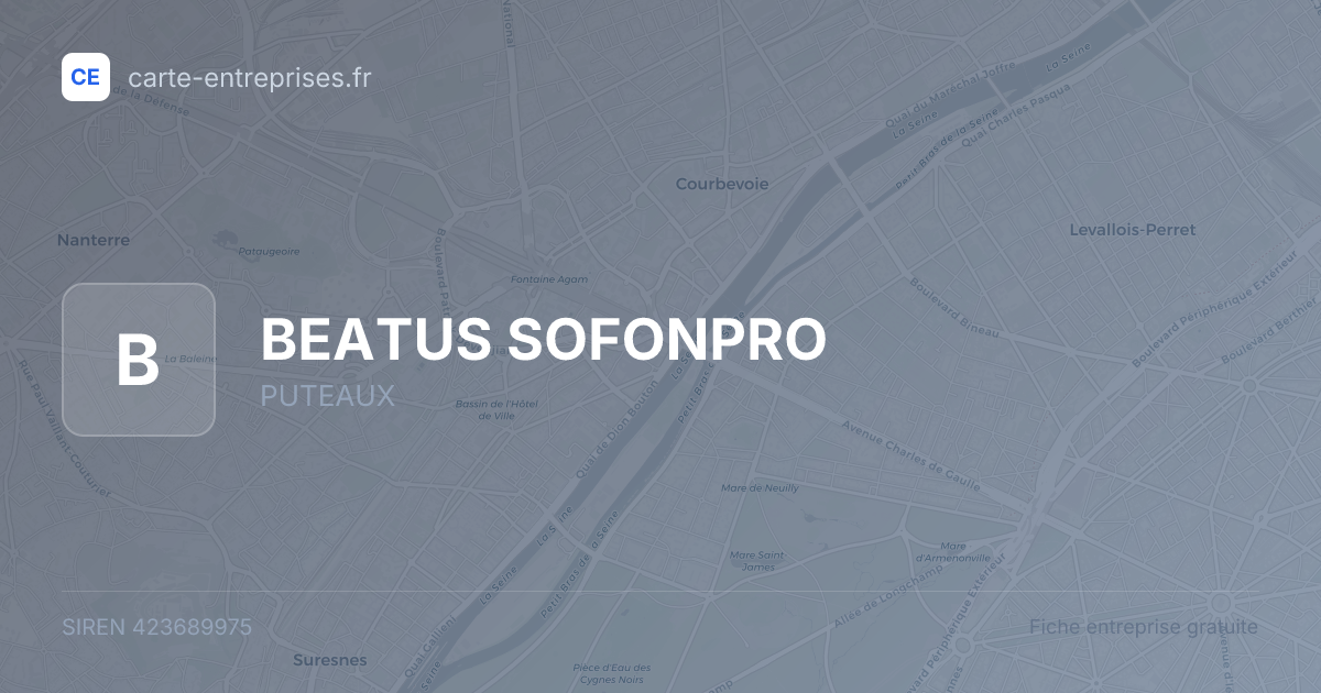 BEATUS SOFONPRO — 423689975 — fiche entreprise