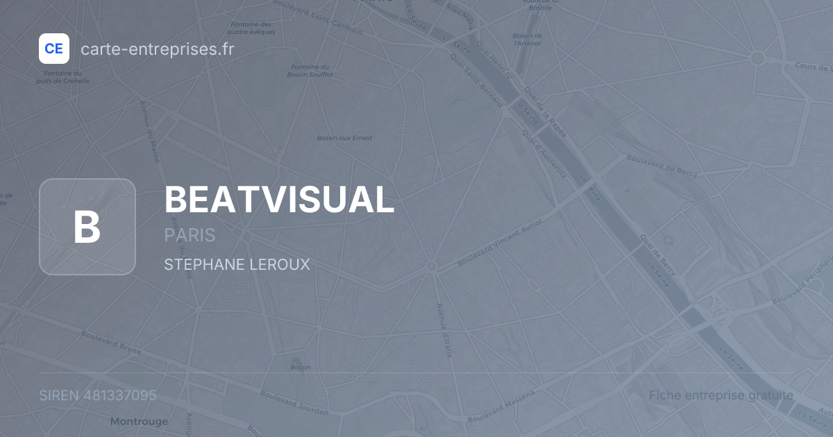 BEATVISUAL — 481337095 — fiche entreprise