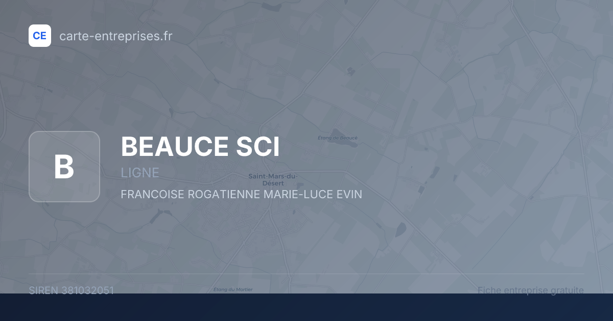 BEAUCE SCI — 381032051 — fiche entreprise