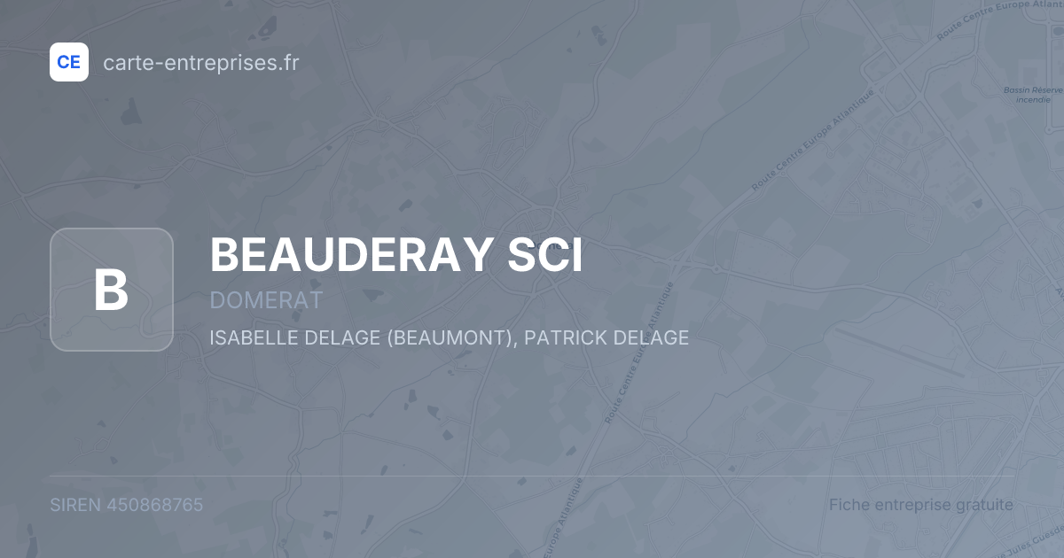 BEAUDERAY SCI — 450868765 — fiche entreprise