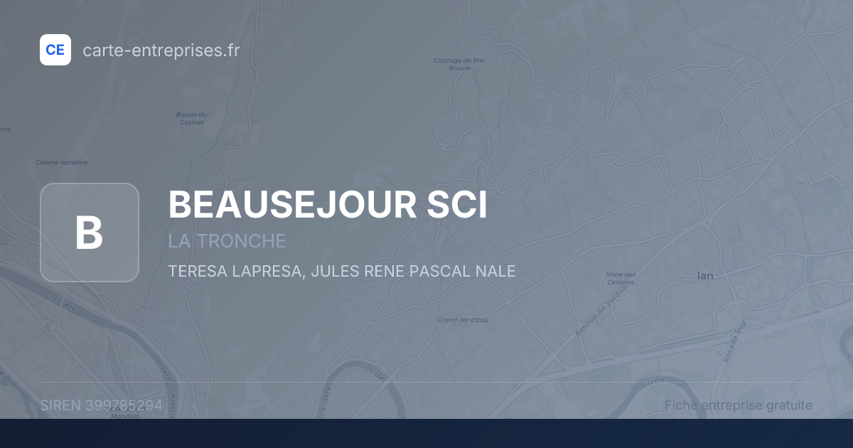 BEAUSEJOUR SCI — 399785294 — fiche entreprise
