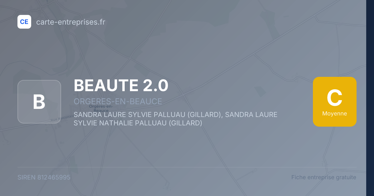 BEAUTE 2.0 — 812465995 — fiche entreprise