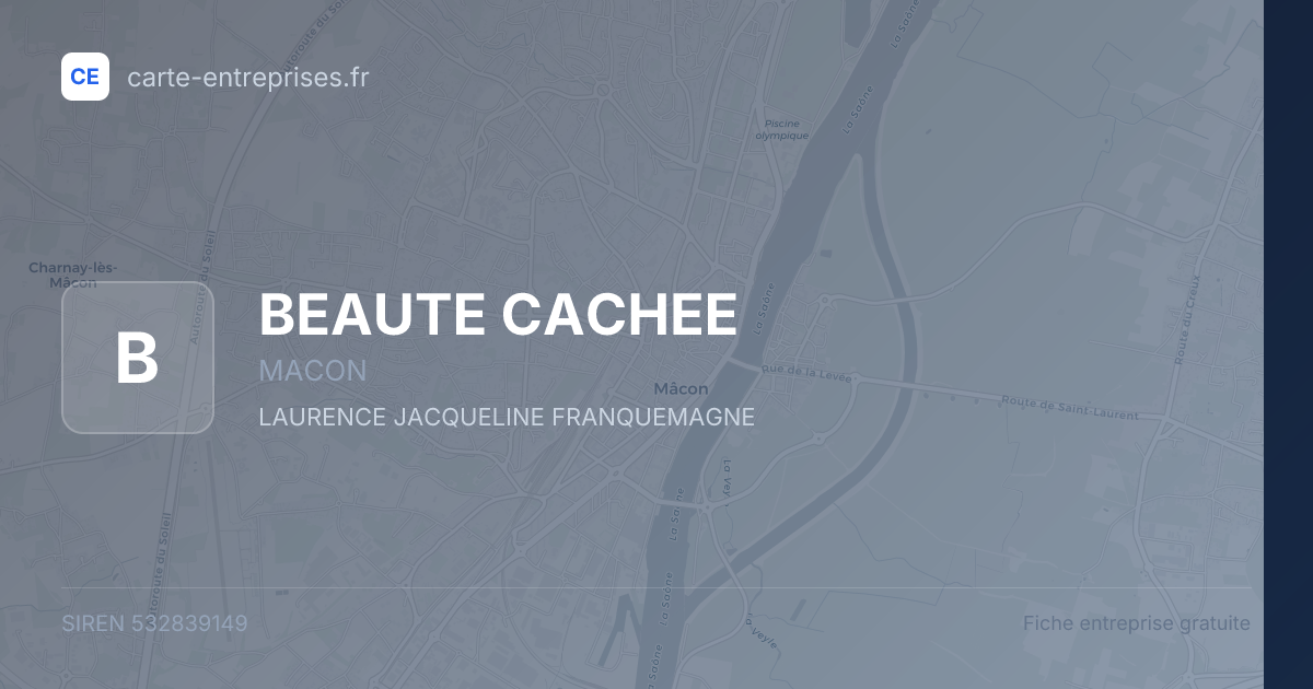BEAUTE CACHEE — 532839149 — fiche entreprise
