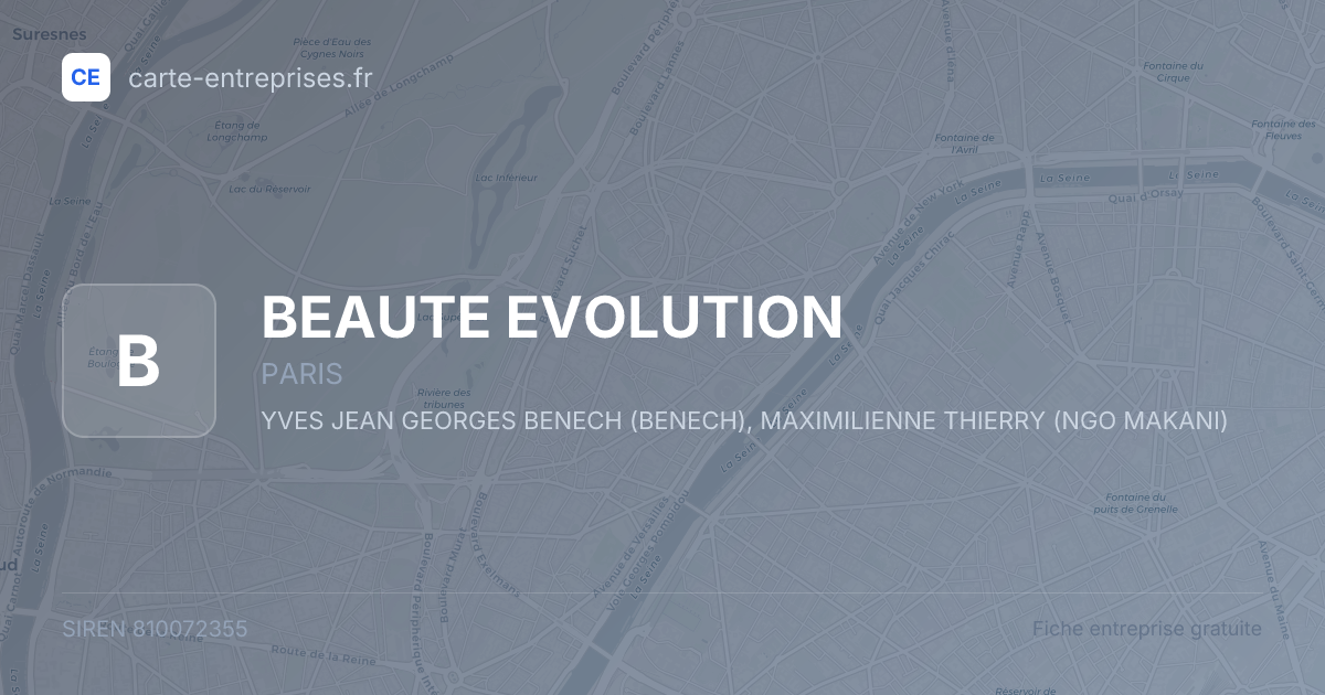 BEAUTE EVOLUTION — 810072355 — fiche entreprise