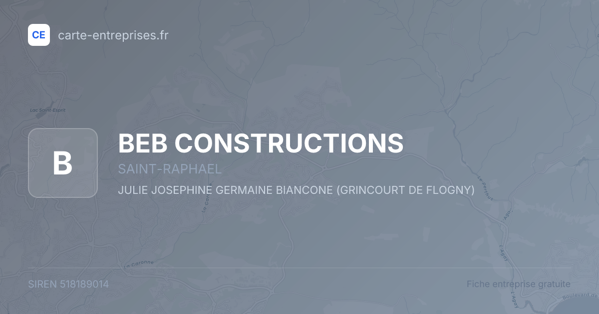 BEB CONSTRUCTIONS — 518189014 — fiche entreprise