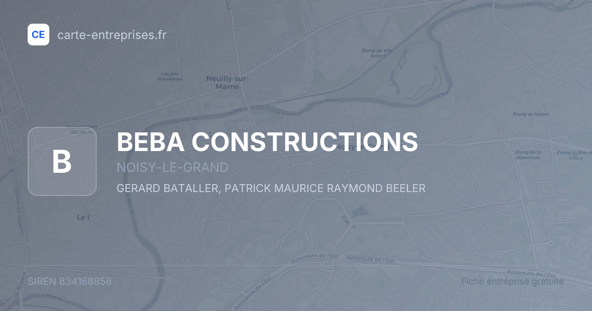 BEBA CONSTRUCTIONS — 834168858 — fiche entreprise