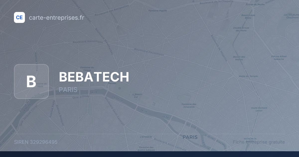 BEBATECH — 329296495 — fiche entreprise