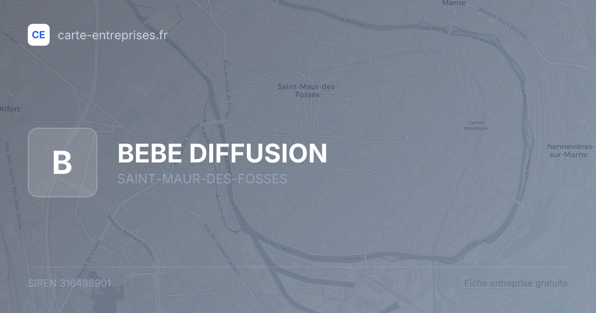 BEBE DIFFUSION — 316486901 — fiche entreprise