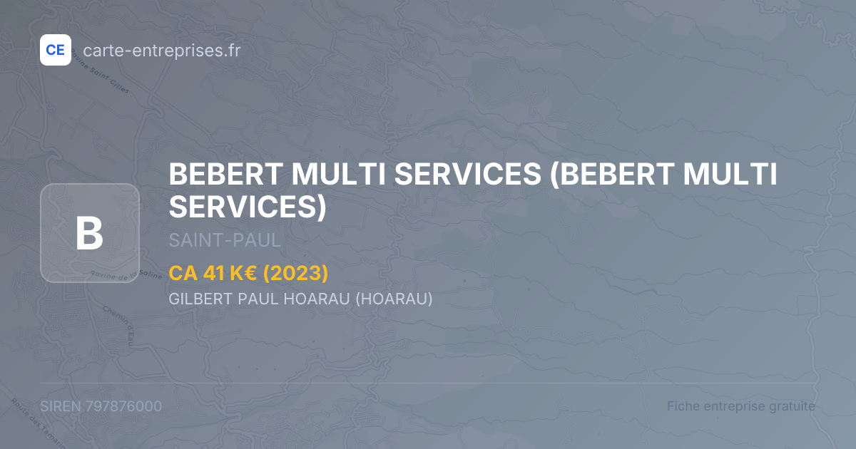 BEBERT MULTI SERVICES — 797876000 — fiche entreprise