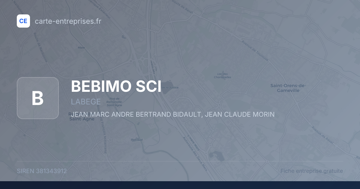 BEBIMO SCI — 381343912 — fiche entreprise