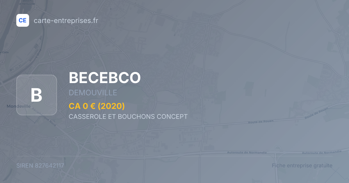 BECEBCO — 827642117 — fiche entreprise