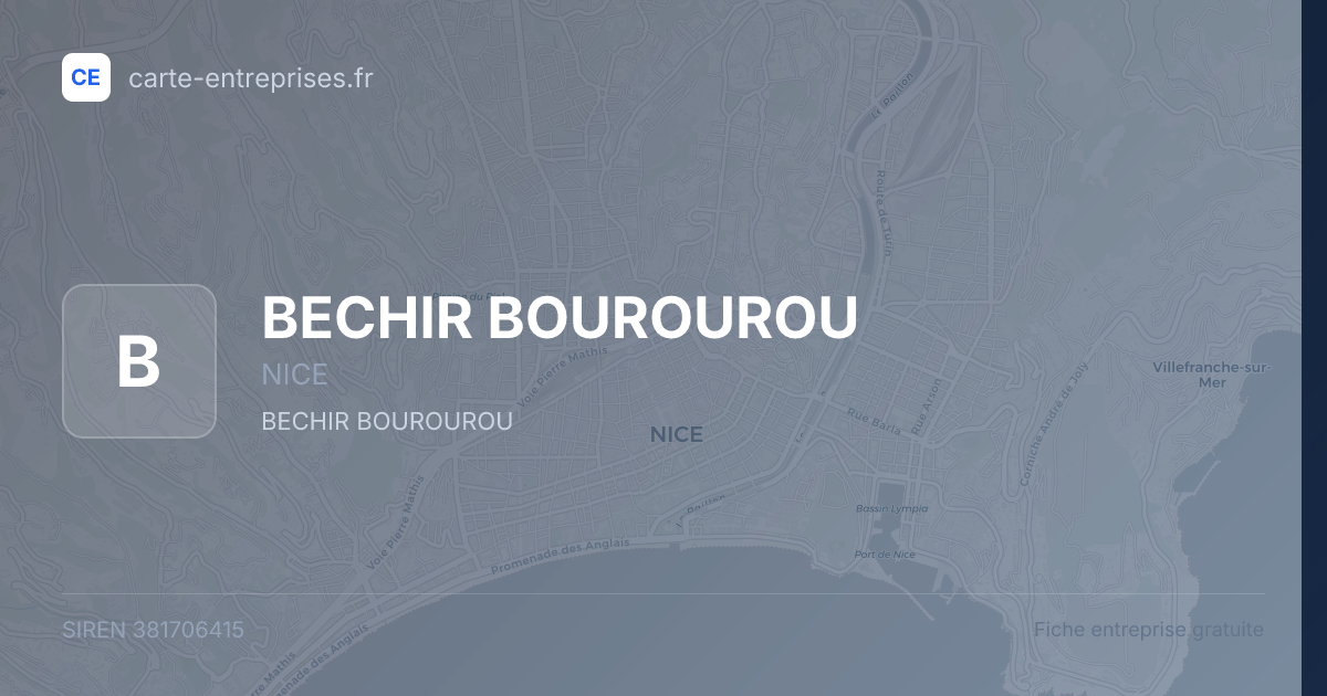 BECHIR BOUROUROU — 381706415 — fiche entreprise