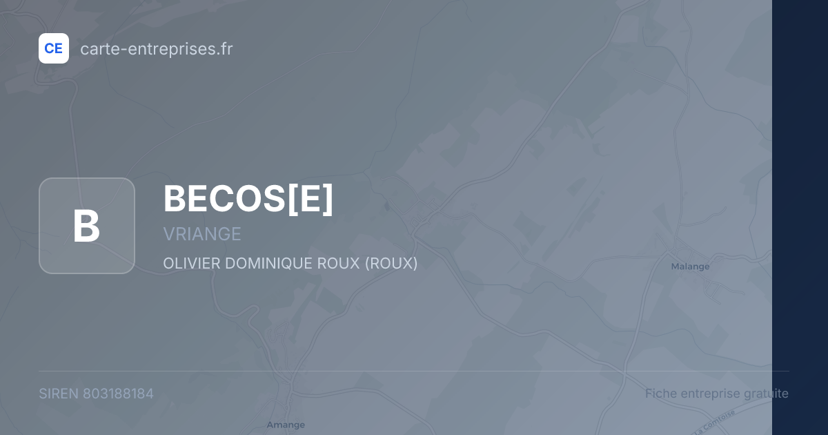 BECOS[E] — 803188184 — fiche entreprise