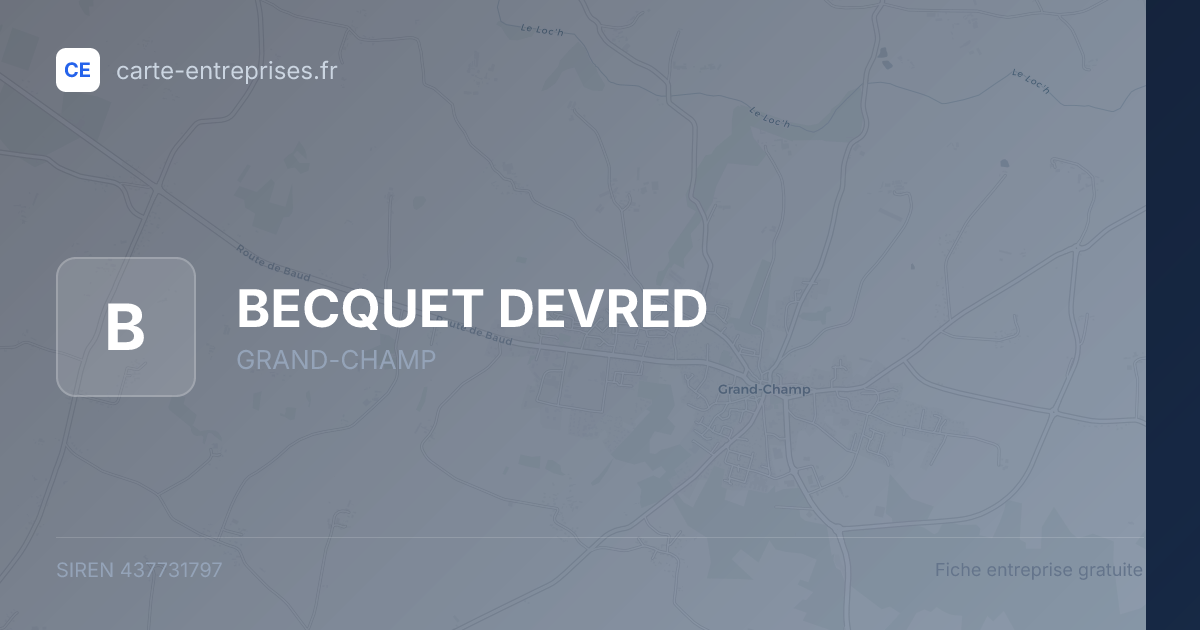 BECQUET DEVRED — 437731797 — fiche entreprise