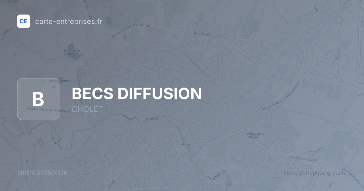 BECS DIFFUSION — 333574176 — fiche entreprise