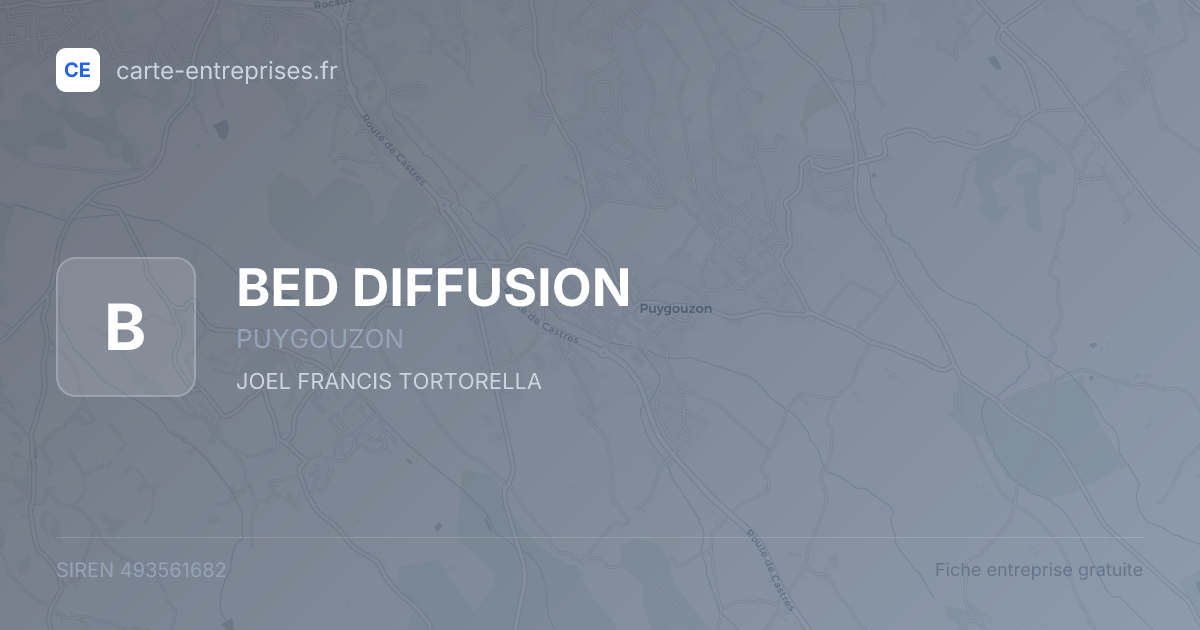 BED DIFFUSION — 493561682 — fiche entreprise