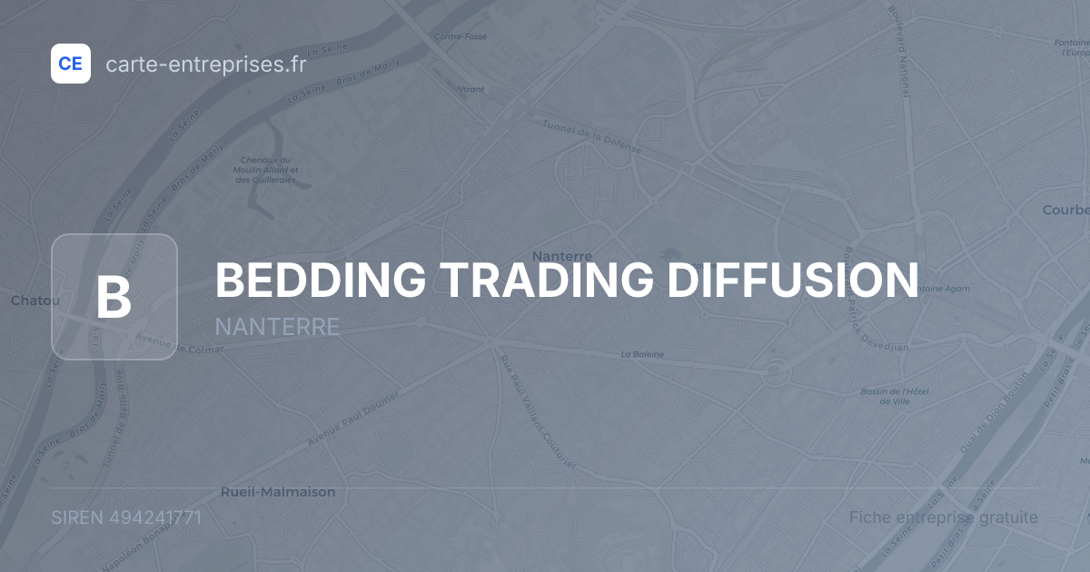 BEDDING TRADING DIFFUSION — 494241771 — fiche entreprise