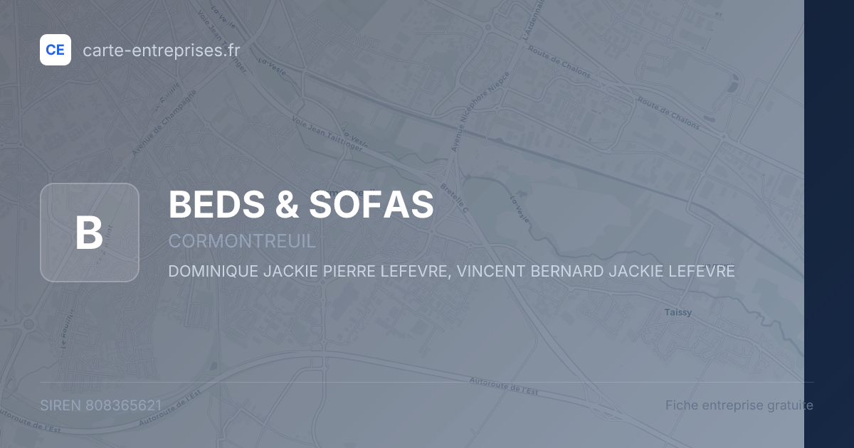 BEDS & SOFAS — 808365621 — fiche entreprise